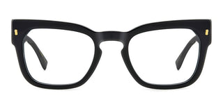 Dsquared2 D2 0129 Unisex Black Rectangle Eyeglasses
