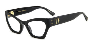 Dsquared2 D2 0133 Women Black Cat Eye Eyeglasses