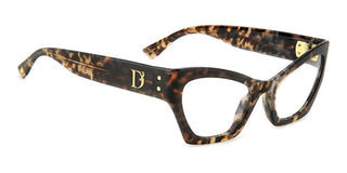 Dsquared2 D2 0133 Women Havana Cat Eye Eyeglasses