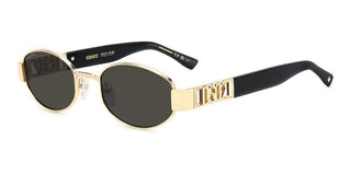 Dsquared2 D2 0155/s Men Rose Gold Oval Sunglasses