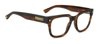 Dsquared2 D2 0181 Men Brown Geometric Eyeglasses