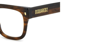 Dsquared2 D2 0181 Men Brown Geometric Eyeglasses