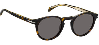 David Beckham DB 1036/S men Havana Round Sunglasses