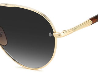 David Beckham DB 1118/G/S men Gold Pilot Sunglasses