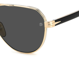 David Beckham DB 1121/G/S men Gold Pilot Sunglasses