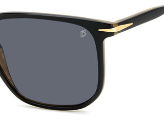 David Beckham Db 1141/s Men Black Rectangle Sunglasses