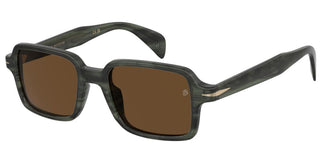 David Beckham DB 1179/S men Green Rectangle Sunglasses