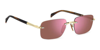 David Beckham Db 1195/s Men Gold Rectangle Sunglasses