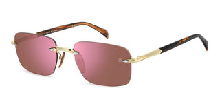 David Beckham Db 1195/s Men Gold Rectangle Sunglasses