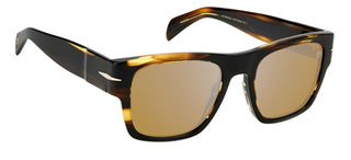 David Beckham DB 7000/S BOLD men Brown Squared Sunglasses