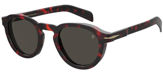David Beckham DB 7029/S men Havana Round Sunglasses