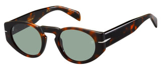 David Beckham DB 7033/S men Havana Round Sunglasses