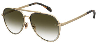 David Beckham DB 7037/G/S men Gold Pilot Sunglasses