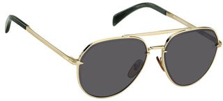 David Beckham DB 7037/G/S men Gold Pilot Sunglasses