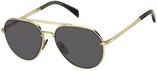 David Beckham DB 7037/G/S men Gold Pilot Sunglasses