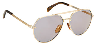 David Beckham DB 7037/G/S men Gold Pilot Sunglasses