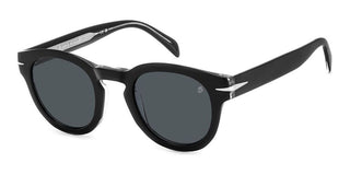 David Beckham DB 7041/S FLAT men Black Round Sunglasses