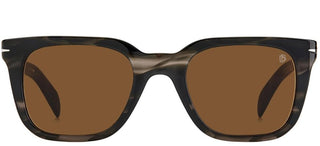 David Beckham DB 7047/S men Brown Geometric Sunglasses