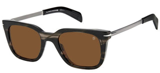 David Beckham DB 7047/S men Brown Geometric Sunglasses
