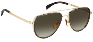 David Beckham DB 7068/G/S men Gold Pilot Sunglasses