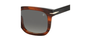 David Beckham DB 7076/S men Brown Squared Sunglasses