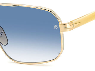 David Beckham DB 7102/S men Gold Geometric Sunglasses