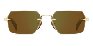David Beckham DB 7109/S men Gold Squared Sunglasses