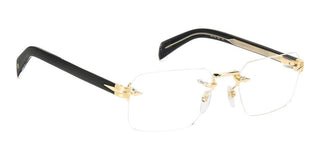 David Beckham DB 7116 men Gold Rectangle Eyeglasses