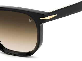 David Beckham Db 7133/s Men Black Rectangle Sunglasses