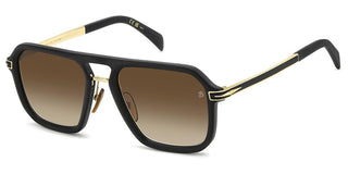 David Beckham DB 7136/S men Black Rectangle Sunglasses