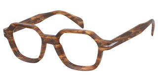 David Beckham Db 7140 Men Brown Geometric Eyeglasses
