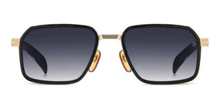 David Beckham DB 7158/S men Black Rectangle Sunglasses