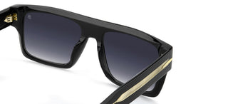 David Beckham Db 7161/s Men Black Rectangle Sunglasses