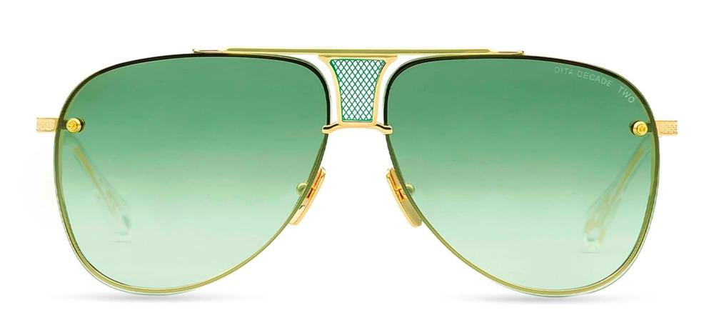 Dita DECADE-TWO unisex Gold Pilot Sunglasses – Otticanet USA display picture 2