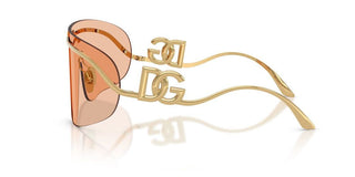 Dolce & Gabbana Dg 2320 Women Gold Shield Sunglasses