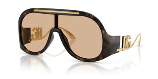 Dolce & Gabbana Dg 6202 Women Havana Shield Sunglasses