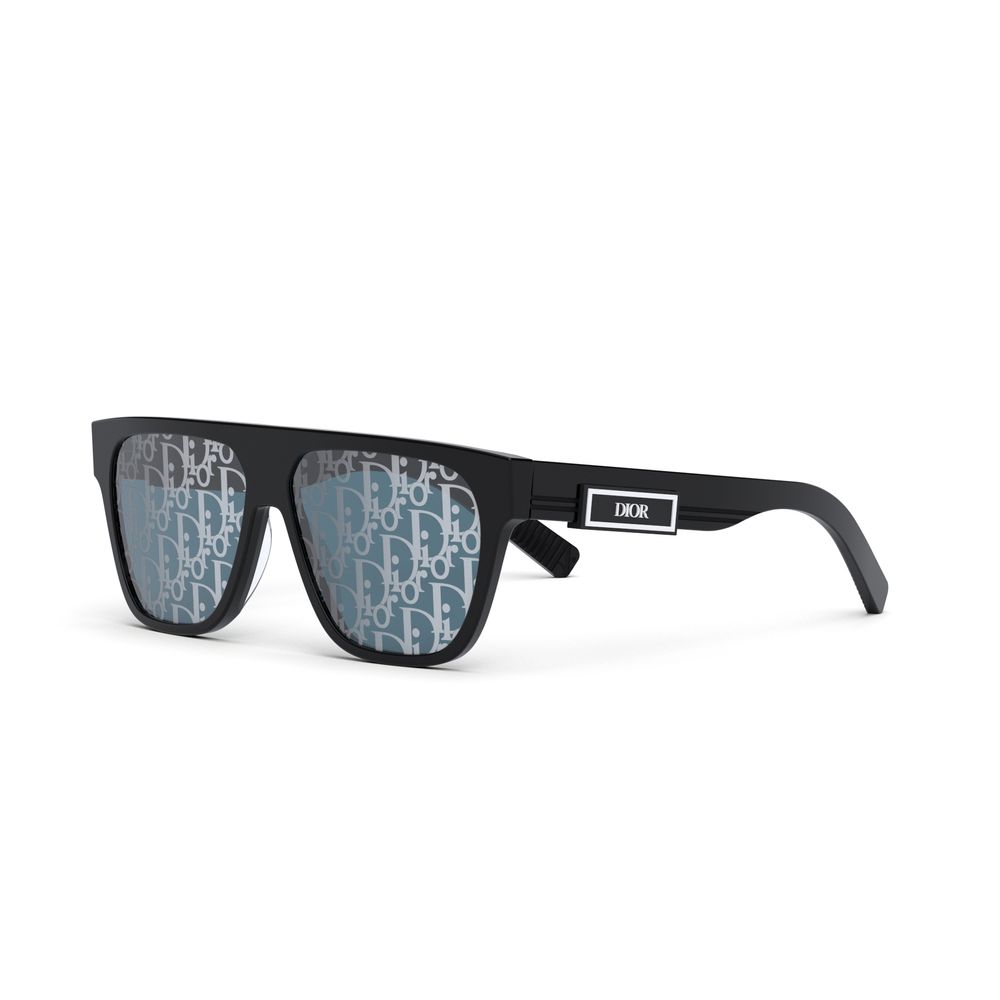 Dior B23 Dior Shades Mens Dior Blue Mirror Logo Square Sunglasses