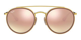 Ray-Ban DOUBLE BRIDGE RB 3647N unisex Red Round Sunglasses