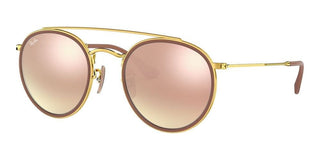 Ray-Ban DOUBLE BRIDGE RB 3647N unisex Red Round Sunglasses