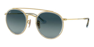 Ray-Ban DOUBLE BRIDGE RB 3647N unisex Gold Round Sunglasses