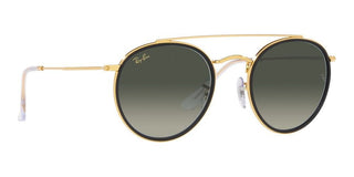 Ray-Ban DOUBLE BRIDGE RB 3647N unisex Gold Round Sunglasses