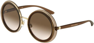 Dolce & Gabbana DOUBLE LINE DG 6127 women Brown Round Sunglasses