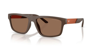 Emporio Armani Ea 4244u Men Brown Squared Sunglasses