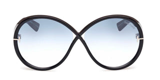 Tom Ford EDIE-02 FT 1116 unisex Black Round Sunglasses
