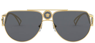 Versace ENAMEL MEDUSA VE 2225 men Gold Pilot Sunglasses