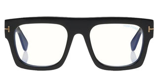 Tom Ford FAUSTO FT 5634-B BLUE BLOCK unisex Black Geometric Eyeglasses