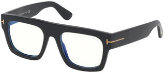 Tom Ford FAUSTO FT 5634-B BLUE BLOCK unisex Black Geometric Eyeglasses