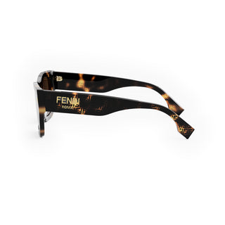 FENDI FE40100I women Havana Rectangle Sunglasses