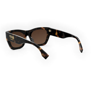 FENDI FE40100I women Havana Rectangle Sunglasses