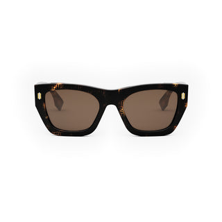 FENDI FE40100I women Havana Rectangle Sunglasses